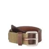 Barbour Webbing / Leather Belt Olive / Brown