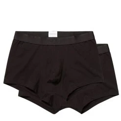 Sunspel Stretch Cotton 2 Pack Trunks Black