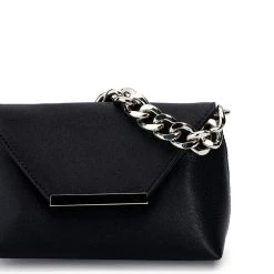 ADELE BLACK SATIN PURSE -handbag shop adele black satin purse black 5 5