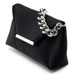 ADELE BLACK SATIN PURSE -handbag shop adele black satin purse black 6 6