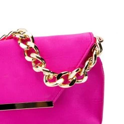 ADELE FUCHSIA SATIN PURSE -handbag shop adele fuchsia satin purse fuchsia 5 5
