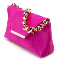 ADELE FUCHSIA SATIN PURSE -handbag shop adele fuchsia satin purse fuchsia 6 6