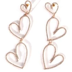 ALL MY LOVIN RHINESTONE DANGLE EARRINGS