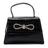 ALL NIGHT TOP HANDLE CROC EMBELLISHED BAG -handbag shop all night top handle chain bag black 2 2