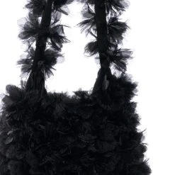 ALL TIME HIGH 3D FLORAL HOBO BAG -handbag shop all time high 3d floral hobo bag black 4 4