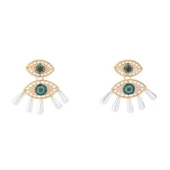 ALWAYS WATCHING EMBELLISHED EARRINGS