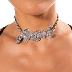 ANGEL DRIP NECKLACE -handbag shop angel drip necklace silver 1 1