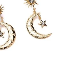 ASTRO GIRL EMBELLISHED EARRINGS -handbag shop astro girl embellished earrings gold 3 3