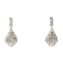 GREEN WITH NO ENVY NECKLACE AND EARRING SET -handbag shop ate that rhinestone shoulder harness silver 3 3