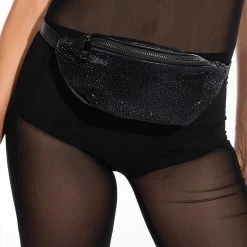 AZURE BLACK FANNY PACK -handbag shop azure black fanny pack black 1 1