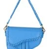 AZURE CROSS STITCH PU PURSE