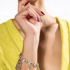 BABY BLING RHINESTONE CHARM BRACELET -handbag shop baby bling rhinestone charm bracelet gold 1 1 c1