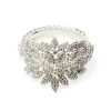 BELLE OF THEM ALL FLORAL RHINESTONE STATEMENT CUFF -handbag shop belle of them all floral rhinestone statement cuff silver ab 2 2