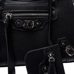 BERNADETTA STRAPPY BLACK BAG -handbag shop bernadetta strappy black bag black 4 4