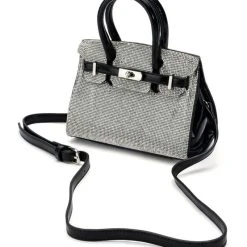 BLING IT OUT KELLY BAG -handbag shop bling it out kelly bag black silver 4 4