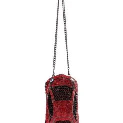 BLING RACE CAR RHINESTONE CLUTCH -handbag shop bling race car rhinestone clutch red black 6 6