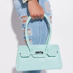 BLUE DREAMS CROC PURSE -handbag shop blue dreams croc purse light blue 2 2 c1 c1