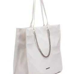 BUZZING WHITE TOTE BAG -handbag shop buzzing white tote bag white 3 3