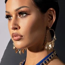 BY THE SEA DANGLE EARRINGS -handbag shop by the sea dangle earrings gold 1 1