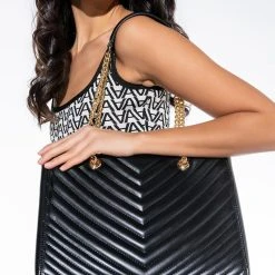 CASH IT OUT LARGE BLACK PURSE