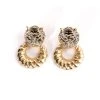 CATTY RHINESTONE EMBELLISHED CHUNKY HOOPS