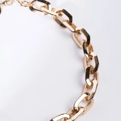 CHUNKY CHAIN NECKLACE -handbag shop chunky chain necklace gold 3 3