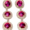 CLASS ACT GEM DROP EARRINGS -handbag shop class act gem drop earrings pink 2 2
