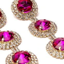 CLASS ACT GEM DROP EARRINGS -handbag shop class act gem drop earrings pink 3 3