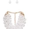 CLEAR THE WAY BUBBLE STATEMENT NECKLACE SET