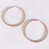 CLUSTERS ROSE GOLD 80MM RHINESTONE HOOPS