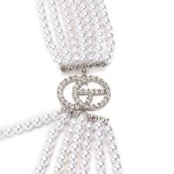 COCO LAYERED PEARL NECKLACE -handbag shop coco layered pearl necklace white 3 3