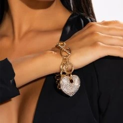 CRAZY IN LOVE BRACELET -handbag shop crazy in love bracelet gold 1 1