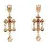 CROSS MY HEART EMBELLISHED DROP EARRINGS