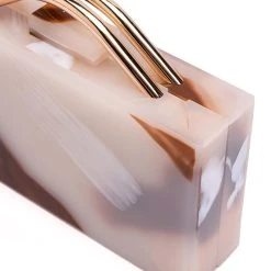 DEVOTED PVC BOX CLUTCH -handbag shop devoted pvc box clutch tan 5 5