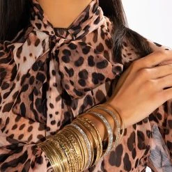 DOING TOO MUCH BANGLE SET -handbag shop doing too much bangle set gold 1 1