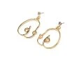 DOUBLE TROUBLE EARRINGS -handbag shop double trouble earrings gold 2 2