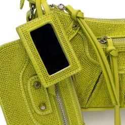 ELEGANT EMBELLISHED BAG IN GREEN -handbag shop elegant embellished bag in green green 4 4