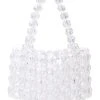 ENCHANTED BEADED BAG IN CLEAR -handbag shop enchanted beaded bag in clear clear 2 2