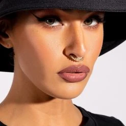 ESME FAUX SEPTUM RING SET 9 ESME FAUX SEPTUM RING SET -handbag shop esme faux septum ring set gold 2 2 c1