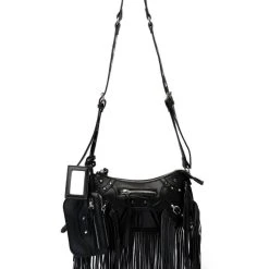 EUPHORIC FRINGE BLACK BAG