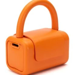 EVERLY PU BOX BAG IN ORANGE -handbag shop everly pu box bag in orange orange 3 3