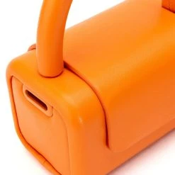 EVERLY PU BOX BAG IN ORANGE -handbag shop everly pu box bag in orange orange 5 5