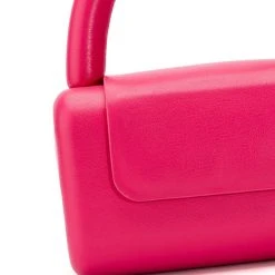 EVERLY PU BOX BAG IN FUCHSIA -handbag shop everly pu box bag in solid bone fuchsia 5 5