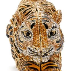 EYE OF THE TIGER RHINESTONE CLUTCH -handbag shop eye of the tiger rhinestone clutch multi 5 5