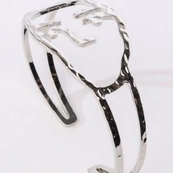 FACE IT BRACELET CUFF -handbag shop face it bracelet cuff silver 3 3
