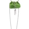 FEELING LUCKY RHINESTONE POUCH PURSE -handbag shop feeling lucky rhinestone pouch purse green 2 2