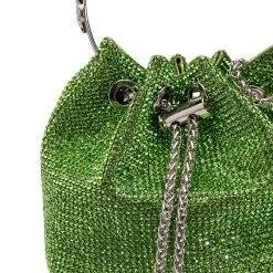 FEELING LUCKY RHINESTONE POUCH PURSE -handbag shop feeling lucky rhinestone pouch purse green 5 5
