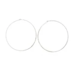 FINE LINE AB 80MM HOOP EARRINGS