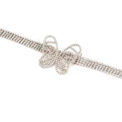 FINER THINGS RHINESTONE CHOKER -handbag shop finer things rhinestone choker silver 3 3