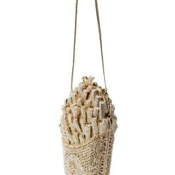 FRENCH FRIED ALL DAY BLINGED CLUTCH -handbag shop french fried all day blinged clutch gold 6 6